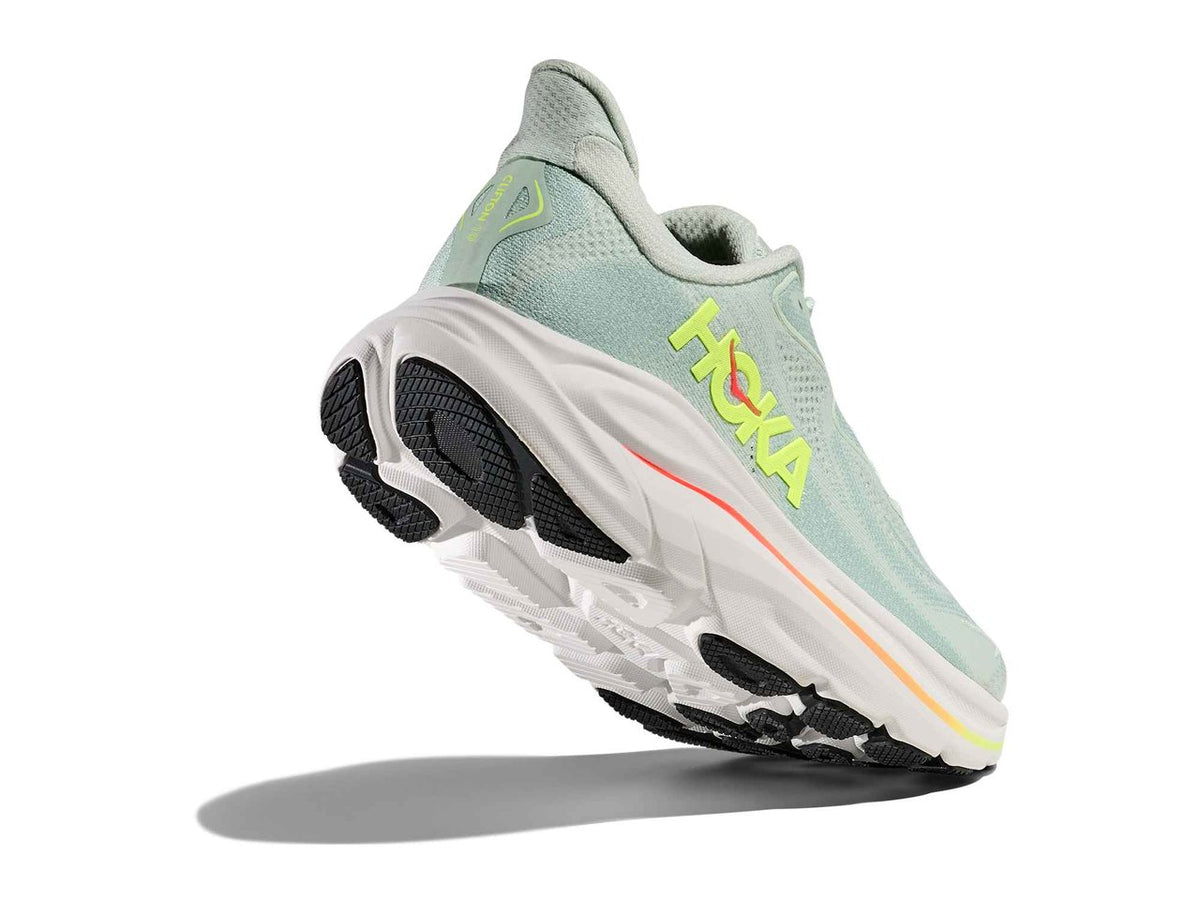 HOKA Clifton 10 - Women's - Sea Glass / Neon Flame