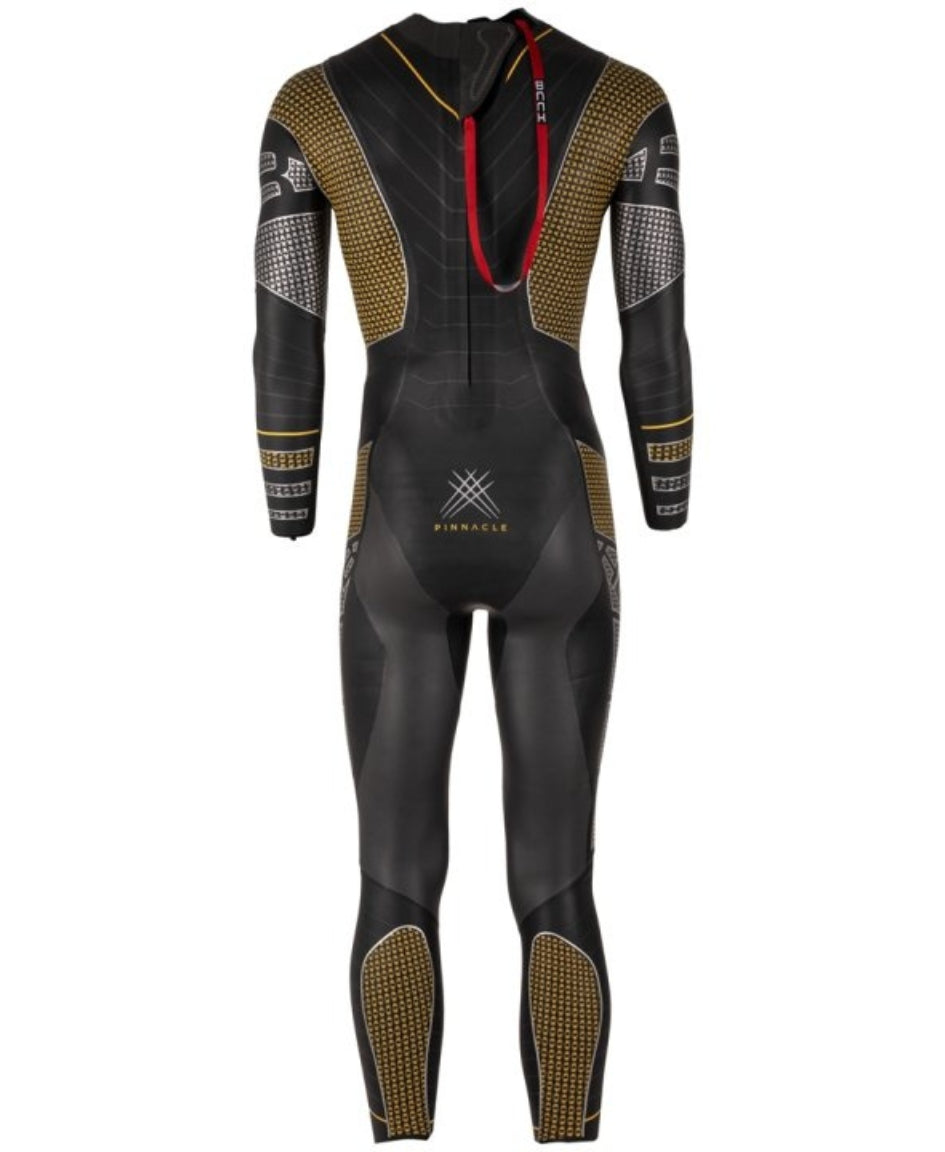 HUUB Pinnacle 3:5 men's triathlon wetsuit in silver and yellow